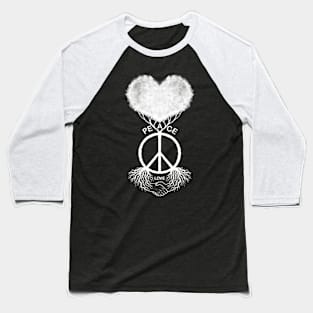 Peace symbol with tree peace sing Baseball T-Shirt